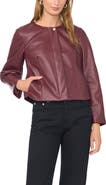 Vince Camuto Cropped Faux Leather Jacket