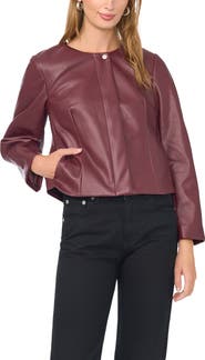 Vince Camuto Cropped Faux Leather Jacket