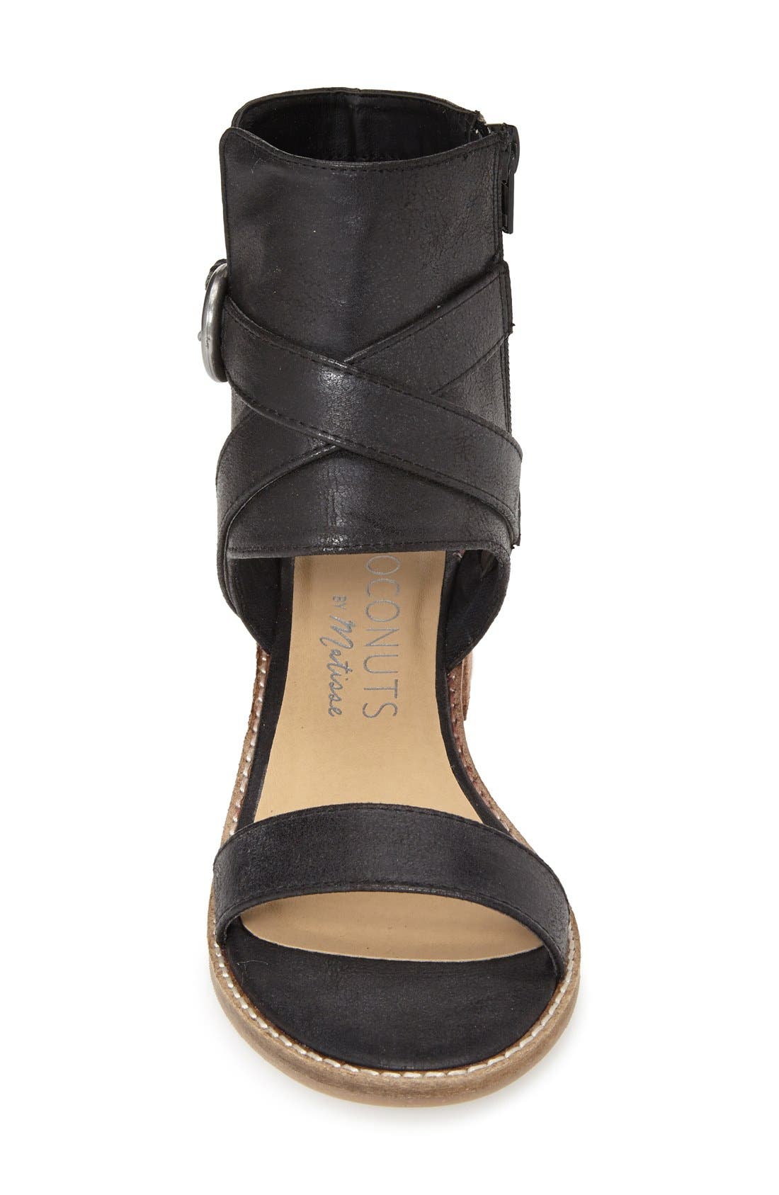 Coconuts by Matisse 'Tudor' Ankle Cuff Sandal, Alternate, color, BLACK