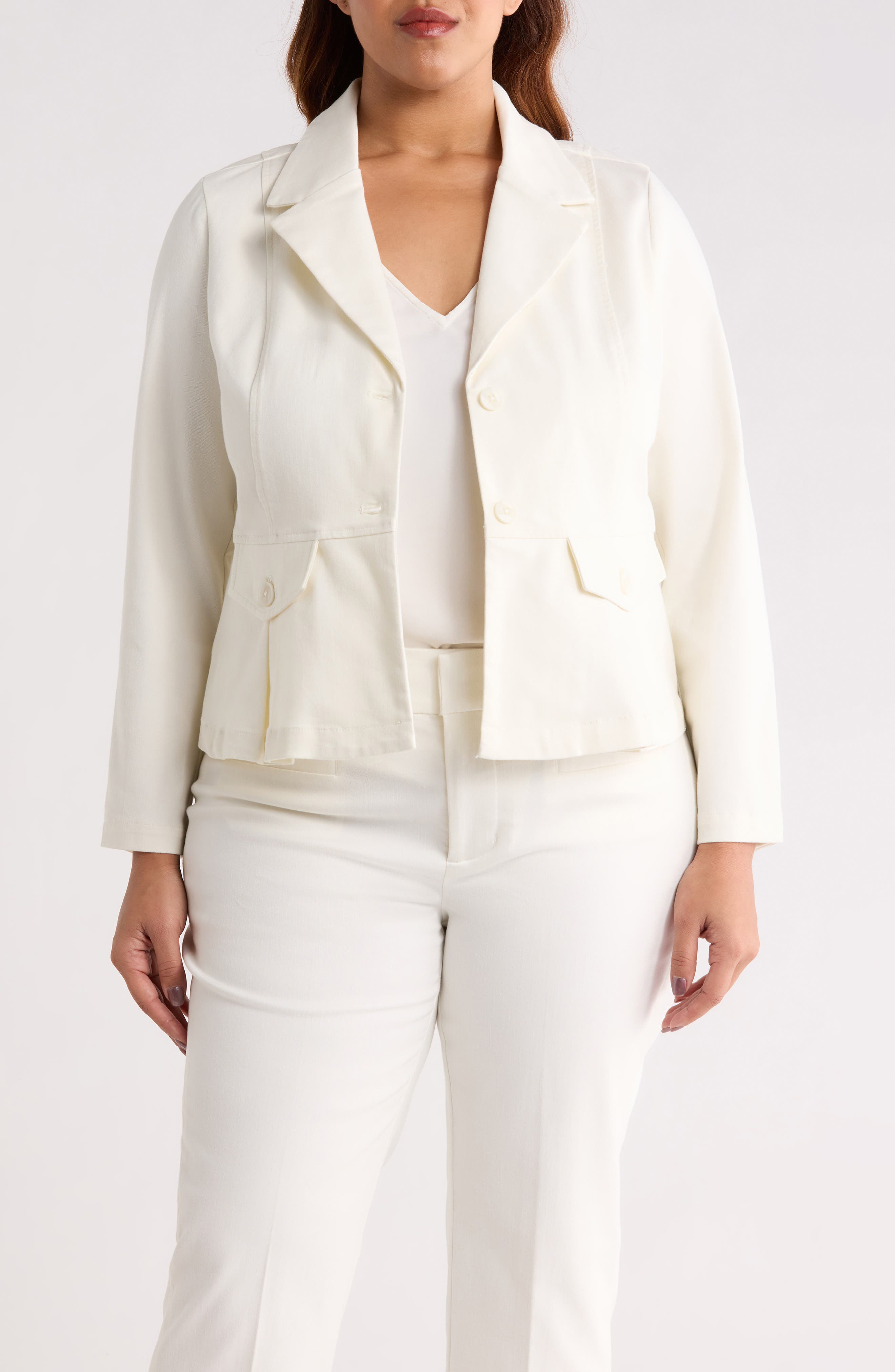 plus size off white blazer