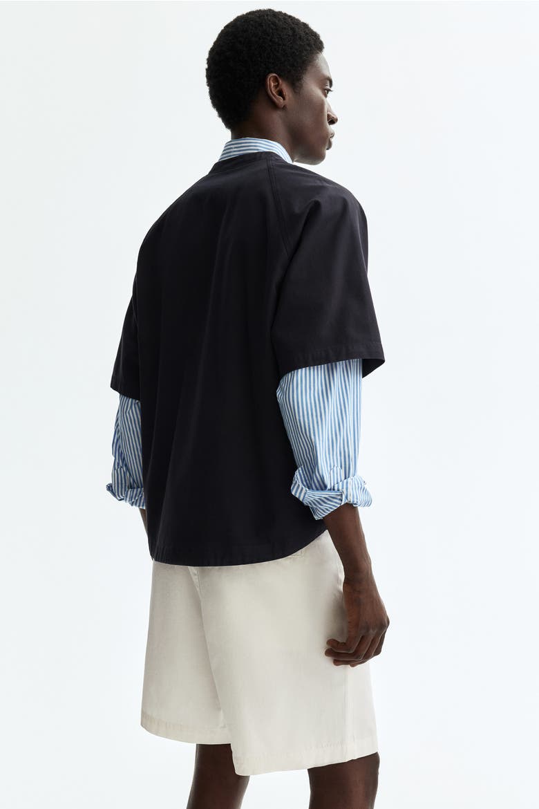 Relaxed Fit Cotton Shorts, Alternate, color, White