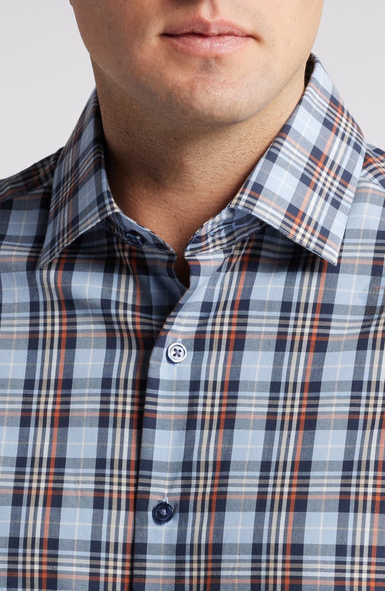 Scott Barber Collegiate Plaid Regular Fit Button-Up Shirt, Alternate, color, 
