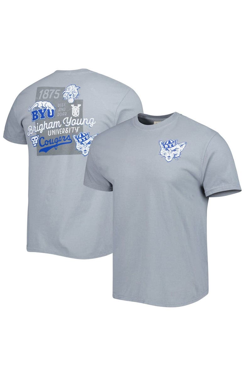 IMAGE ONE Men's Graphite BYU Cougars Vault State Comfort T-Shirt, Main, color, 