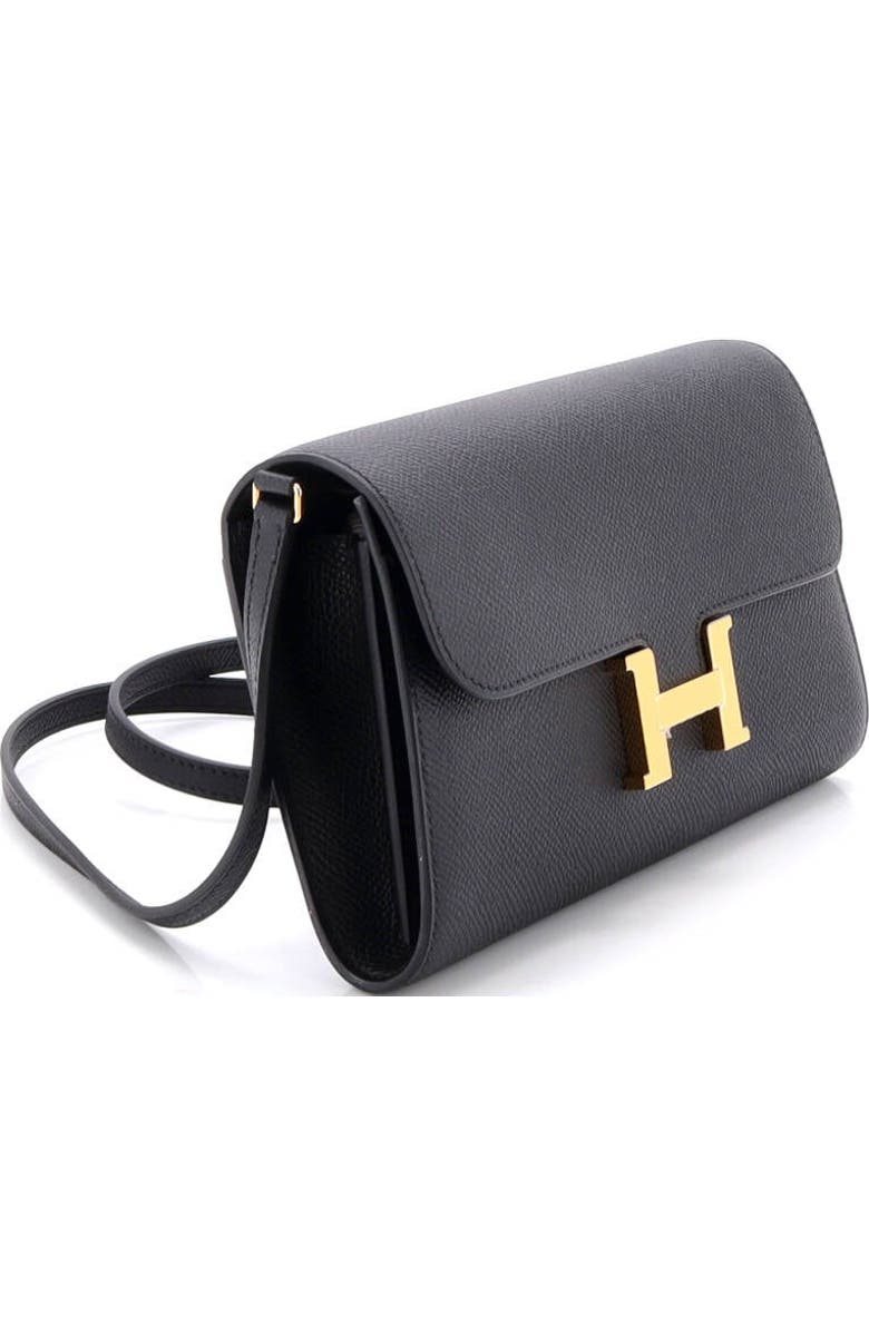 Pre-Owned Hermes Constance To Go Wallet Epsom, Alternate, color, Noir