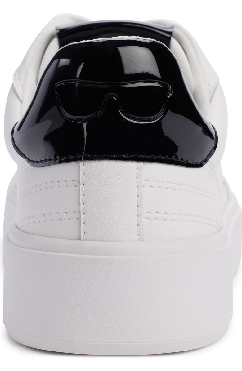 KARL LAGERFELD PARIS Sumava Logo Appliqué Sneaker, Alternate, color, Bright White/ Black