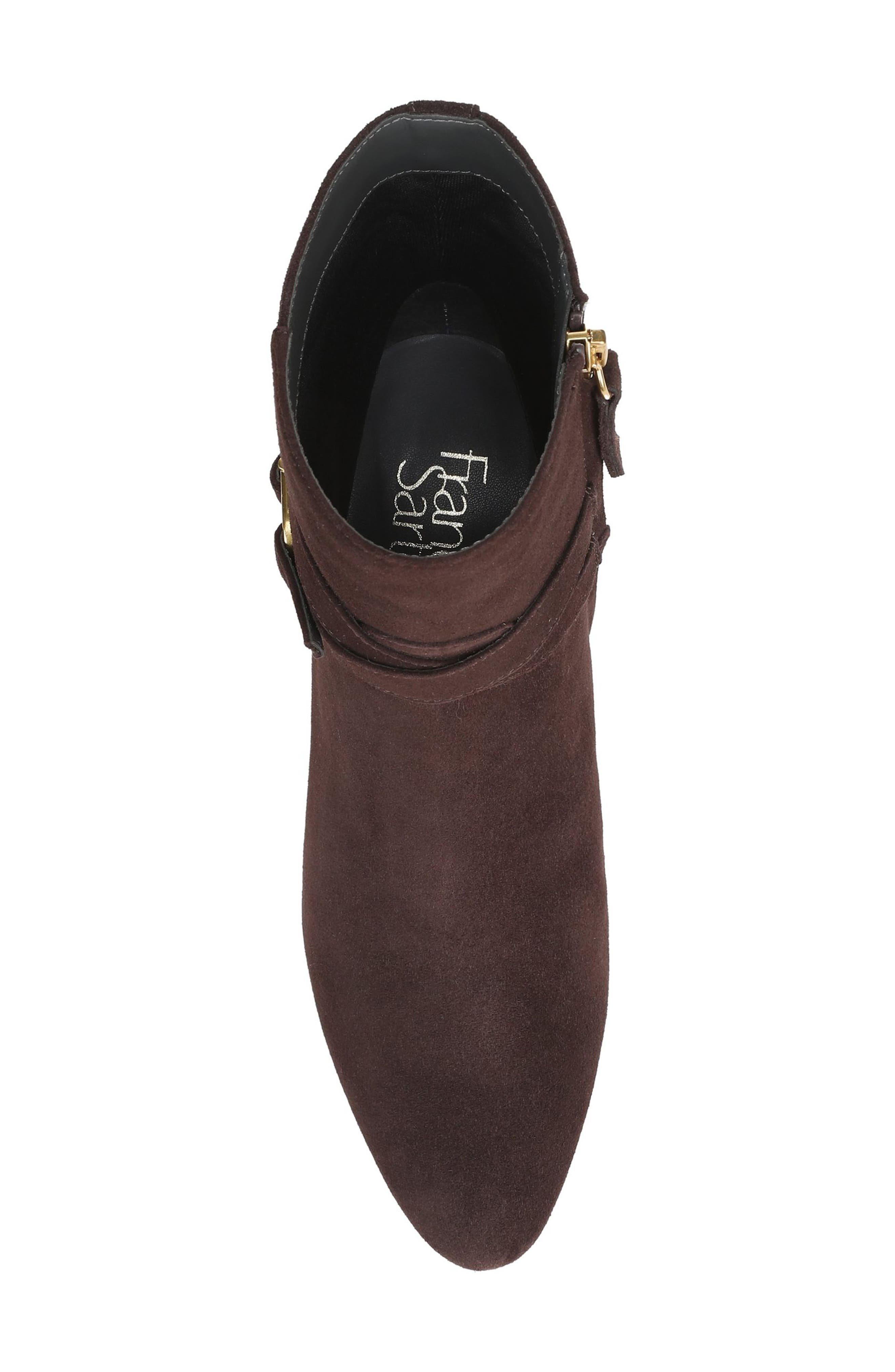 Caden Leather Bootie, Alternate, color, DARK BROWN LEATHER