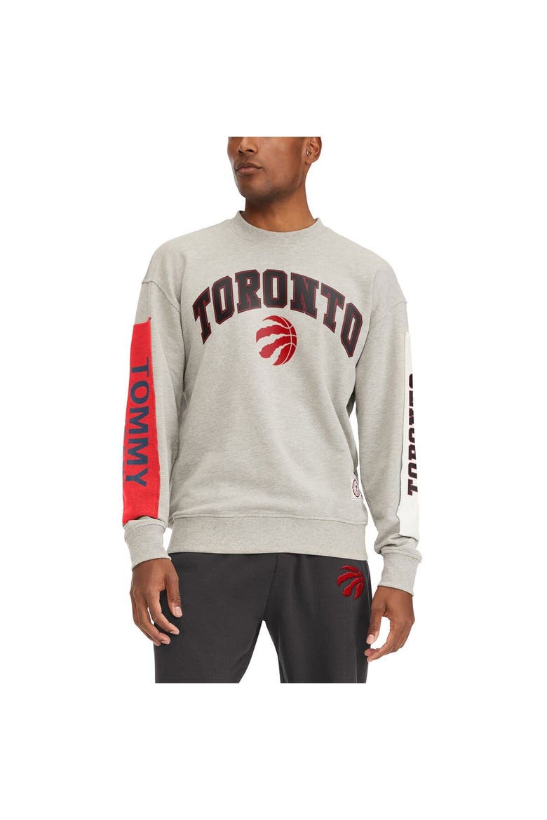 Men's Tommy Jeans Gray Toronto Raptors James Patch Pullover Sweatshirt, Main, color, Gray