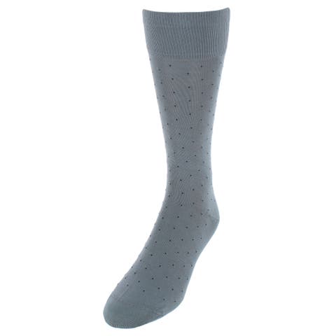 Gerald Classic Pin Dot Mercerized Cotton Mid-calf Socks