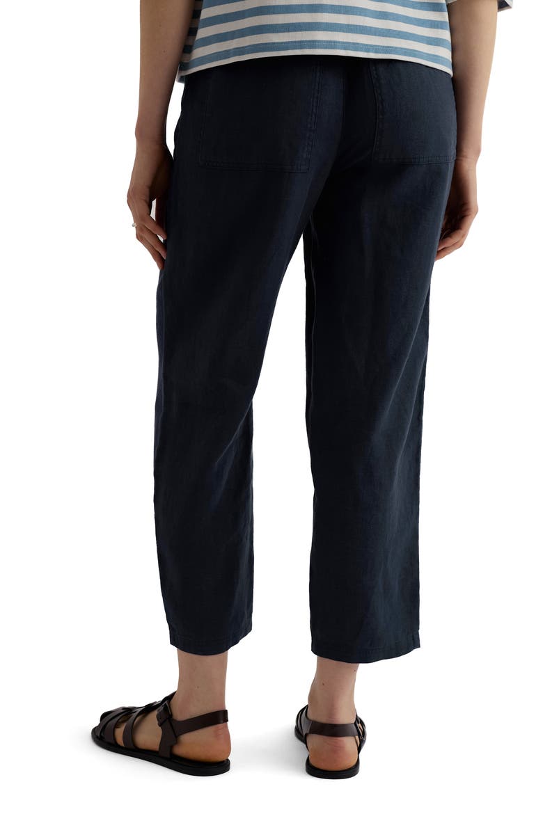 Sholl Drawstring Tapered Linen Twill Pants, Alternate, color, MARITIME