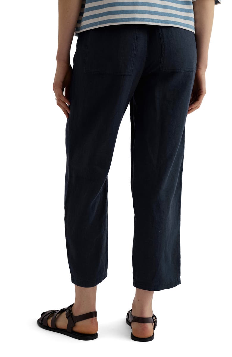 Seasalt Cornwall Sholl Drawstring Tapered LinenTwill Pants, Alternate, color, Maritime