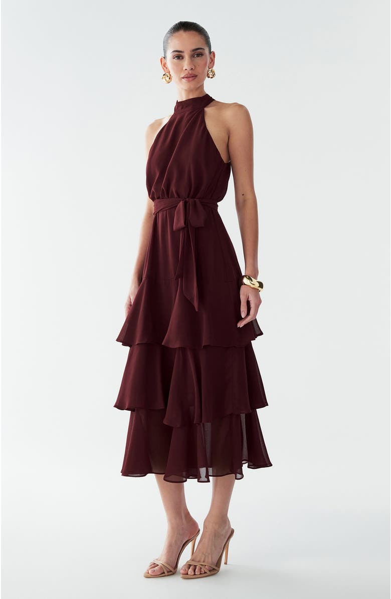 BWLDR Tony Midi Dress, Alternate, color, Burgundy
