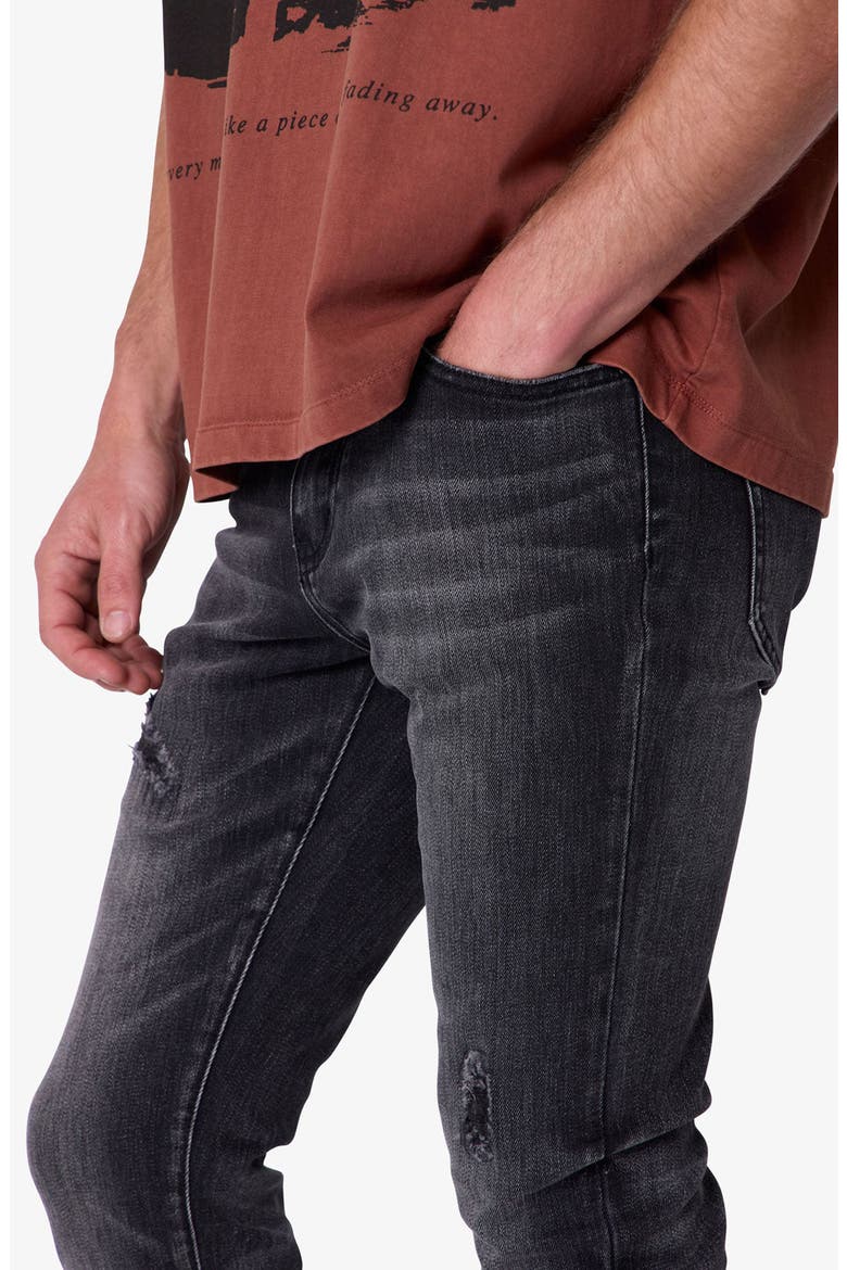 Distressed Skinny Jeans, Alternate, color, VINTAGE BLACK