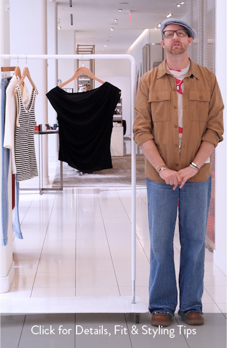 Drape Cap Sleeve Jersey Top, sales video thumbnail