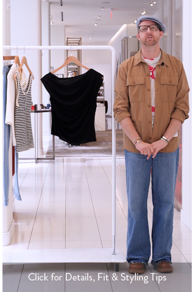 Drape Cap Sleeve Jersey Top video