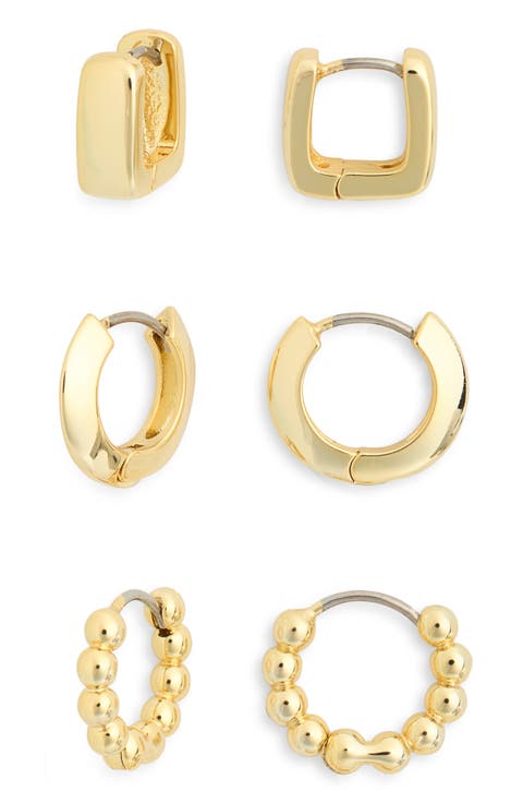 Set of 3 Demi Fine Hoop Earrings