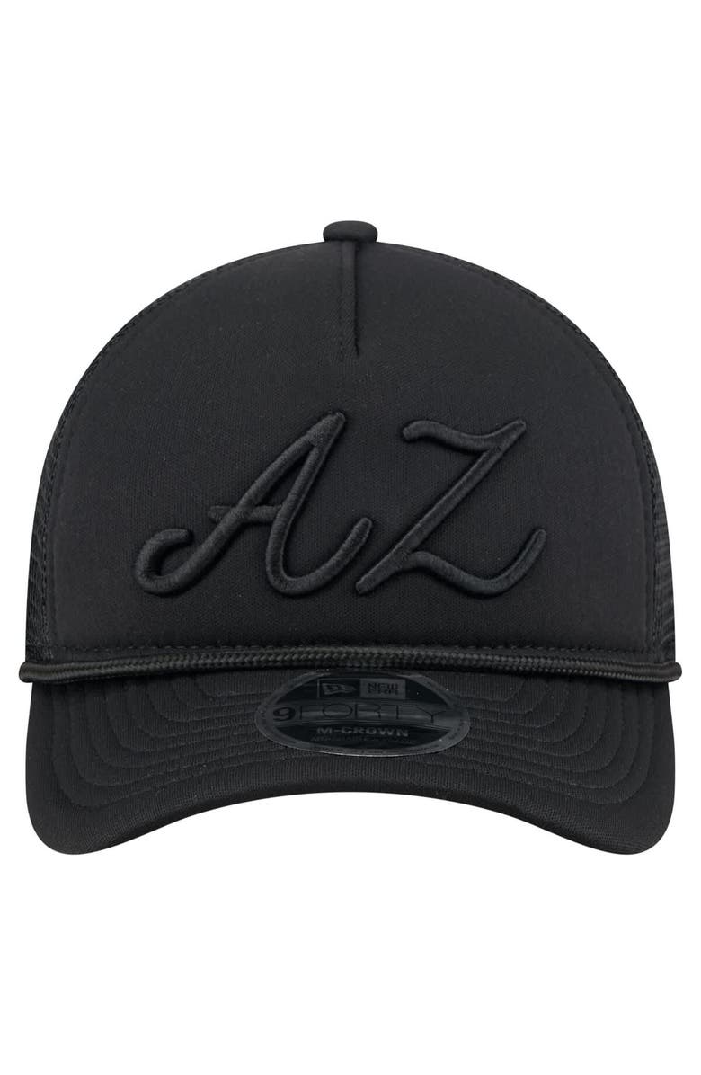 New Era Men's New Era Black Arizona Diamondbacks City Initial 9FORTY A-Frame M-Crown Adjustable Trucker Hat, Alternate, color, Black