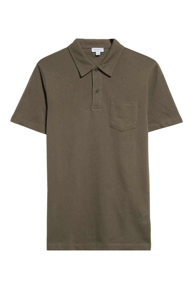 Riviera Cotton Polo, Alternate, color, KHAKI