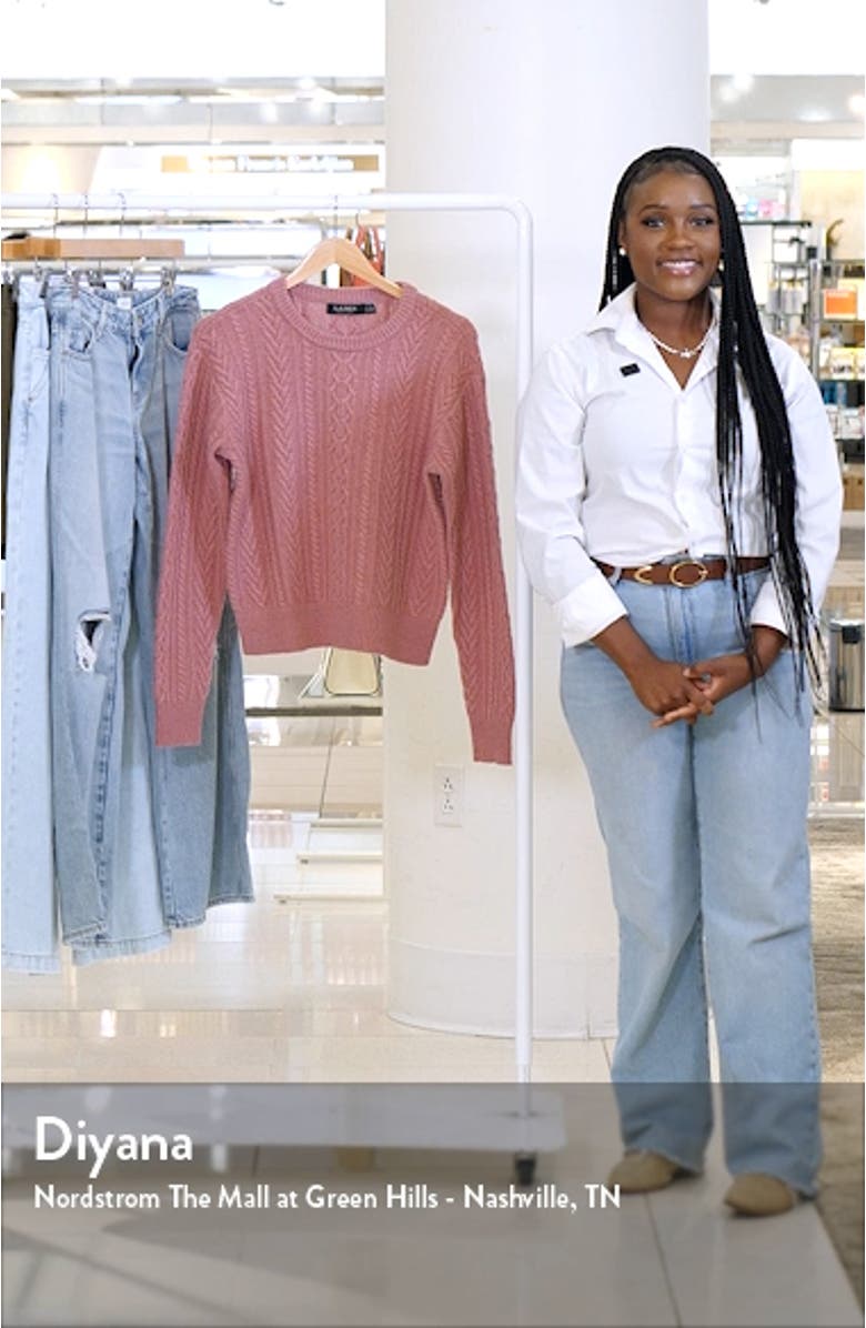 Wool & Cashmere Cable Knit Sweater, sales video thumbnail