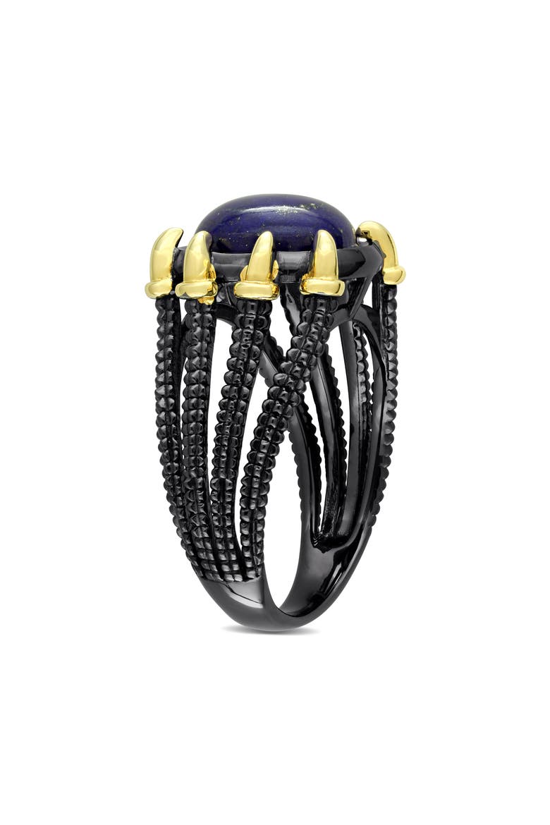 Two-Tone Lapis Lazuli Gothic Ring, Alternate, color, BLUE