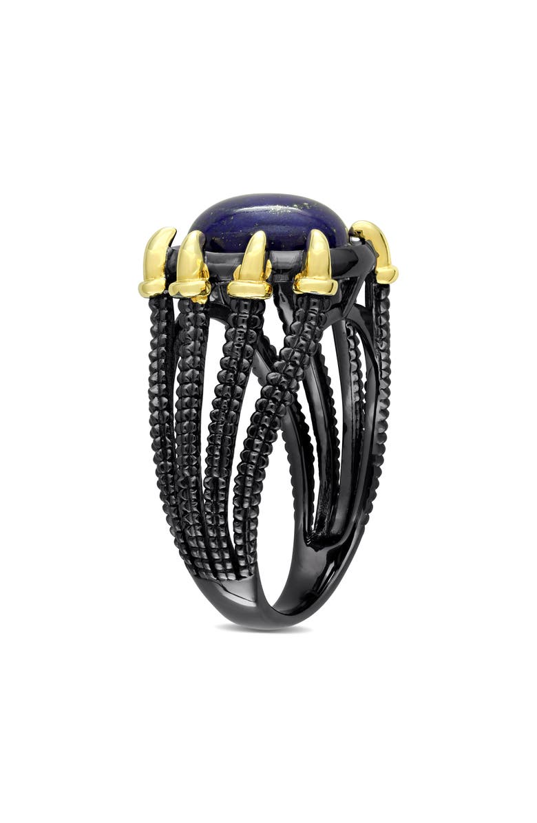 DELMAR Two-Tone Lapis Lazuli Gothic Ring, Alternate, color, Blue