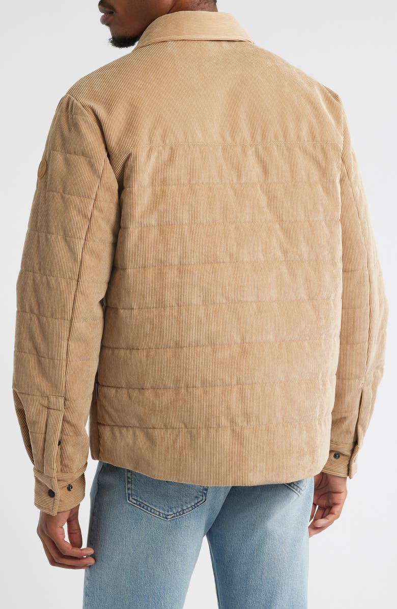 Save The Duck Magnus Water Repellent Corduroy Shirt Jacket, Alternate, color, Biscuit Beige