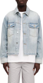 PURPLE BRAND Cutoff Denim Shirt Jacket
