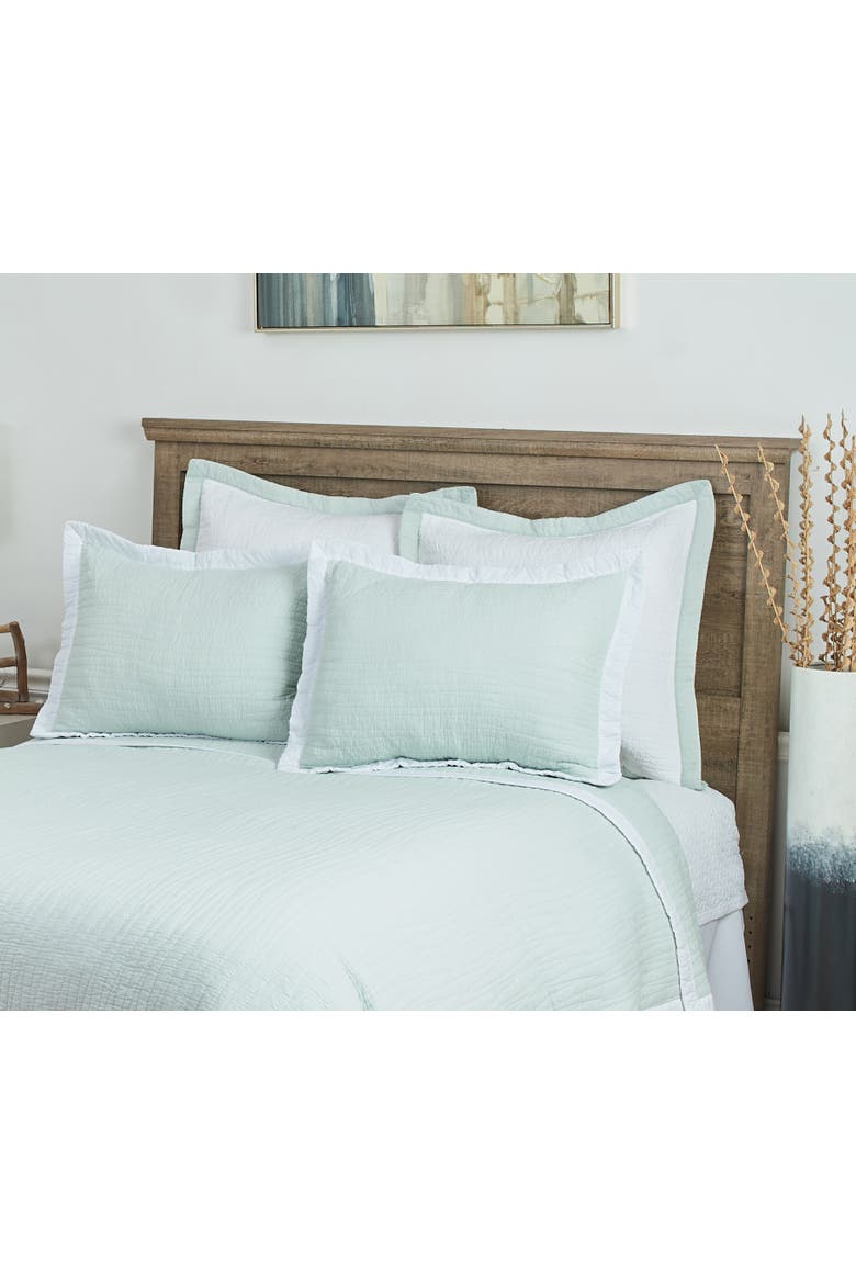 Kinsley Sea Glass Coverlet Quilt Set, Alternate, color, Green