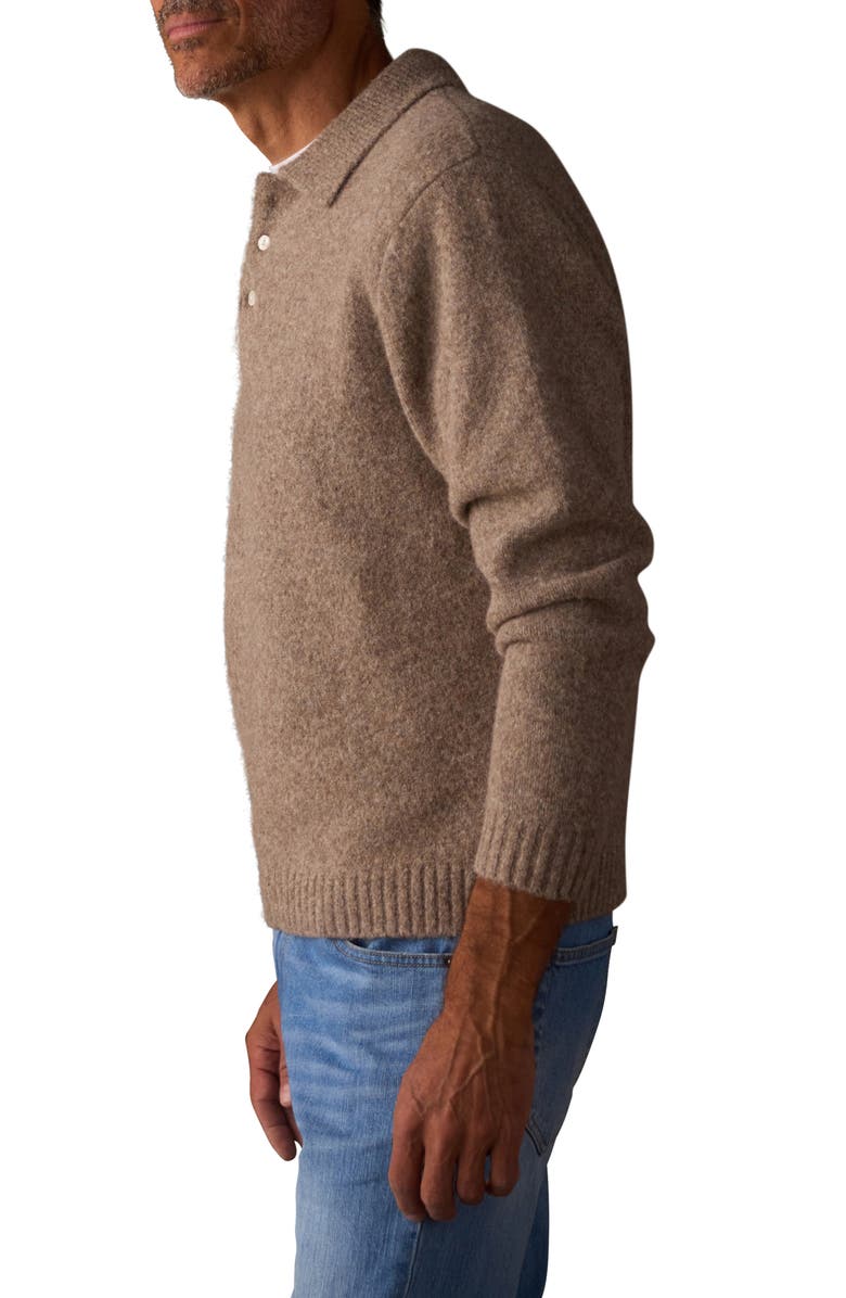The Normal Brand Homebound Polo Sweater, Alternate, color, Toasted Chestnut