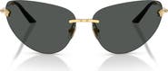 Versace 64mm Oversize Rimless Gradient Cat Eye Sunglasses