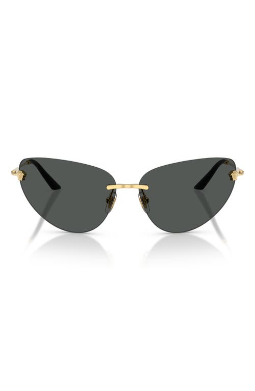 Versace 64mm Oversize Rimless Gradient Cat Eye Sunglasses