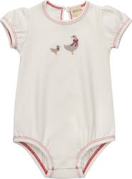 Ely's & Co. Cross Stitch Duckling Collection - Romper for Girls