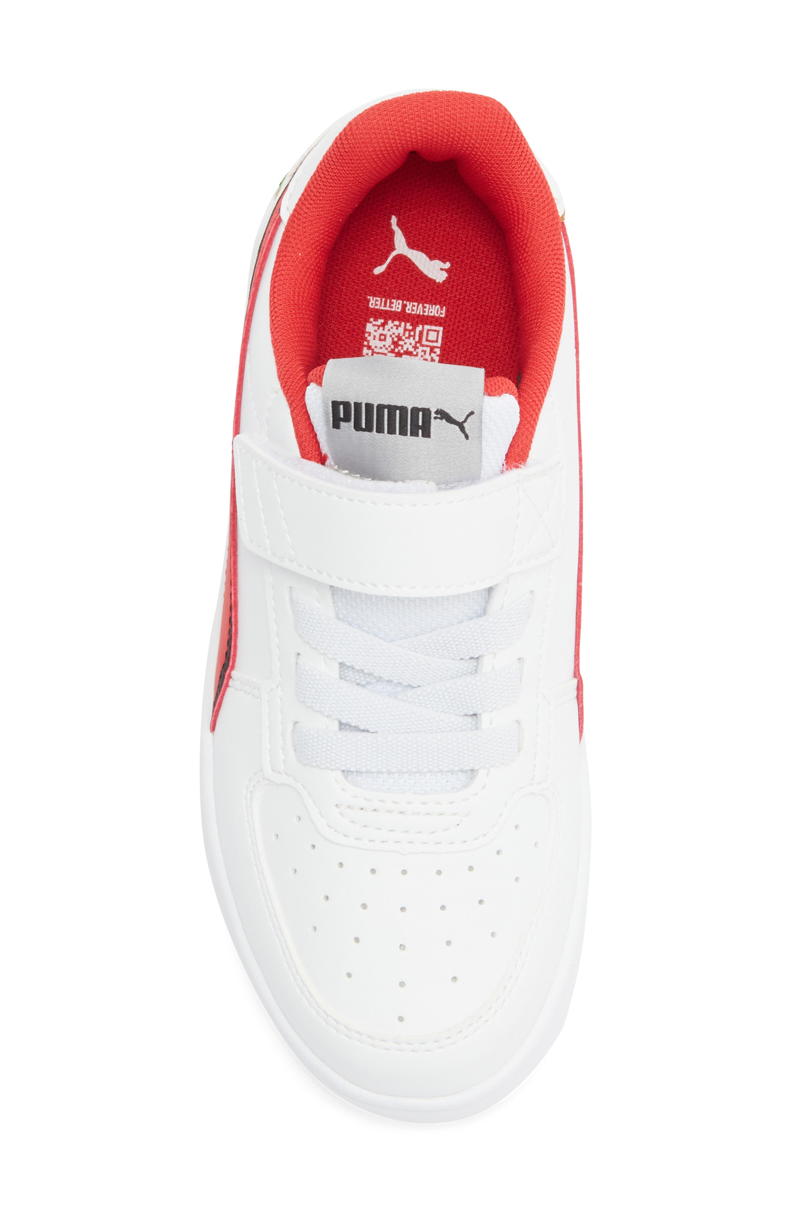 PUMA Kids' Caven 2.0 AC Sneaker, Alternate, color, Puma White/ Rosso Corsa