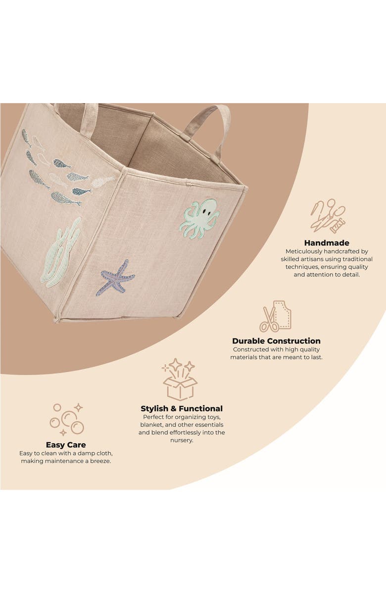 CRANE BABY Cove Ocean Animal Storage Cube, Alternate, color, Blue