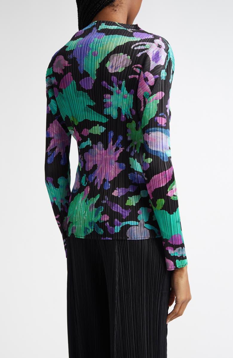 Pleats Please Issey Miyake Dance with New Friends Pleated Long Sleeve Top, Alternate, color, 