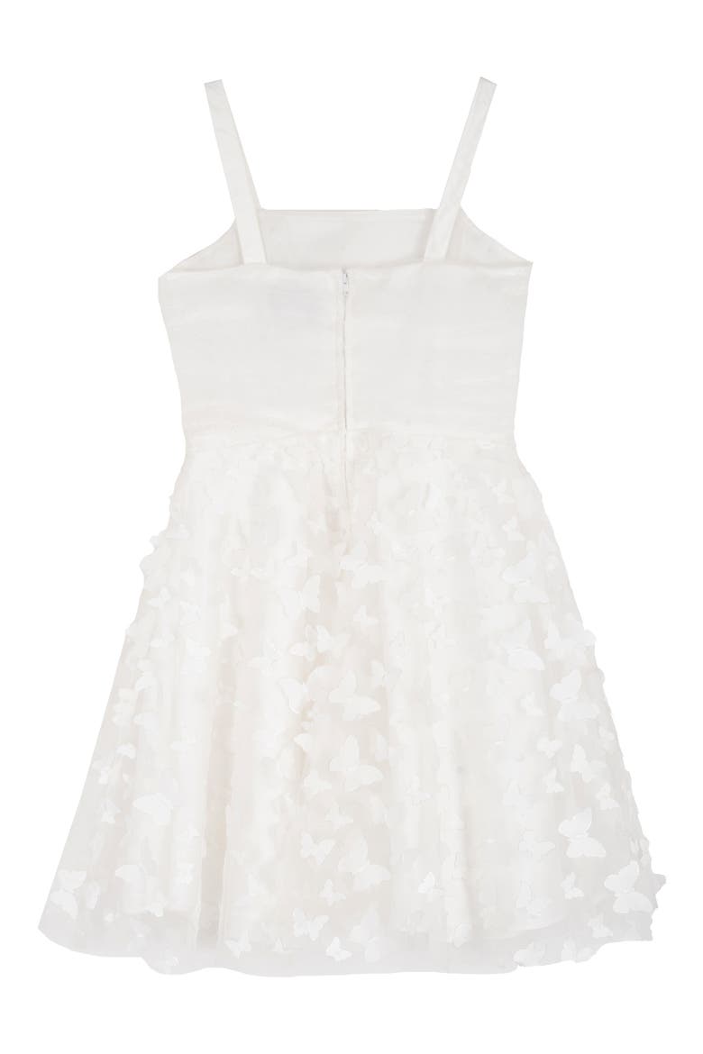Kids' 3D Butterfly Dress, Alternate, color, WHITE