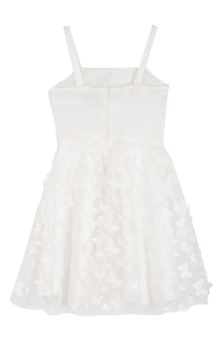 Rare Editions Kids' 3D Butterfly Mesh Dress, Alternate, color, White