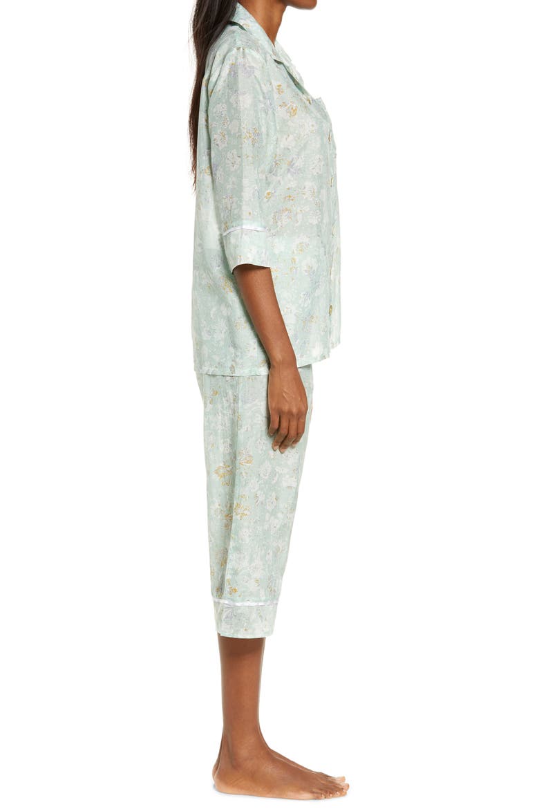 Louis Cotton & Silk Crop Pajamas, Alternate, color, MINT