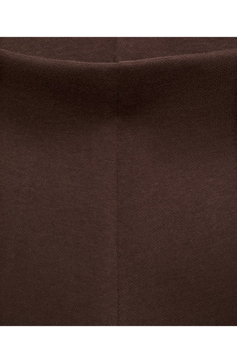 MANGO Straight Fit Cotton Blend Pants, Alternate, color, Brown