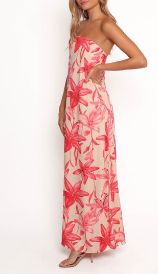 Lani Floral Strapless Maxi Dress