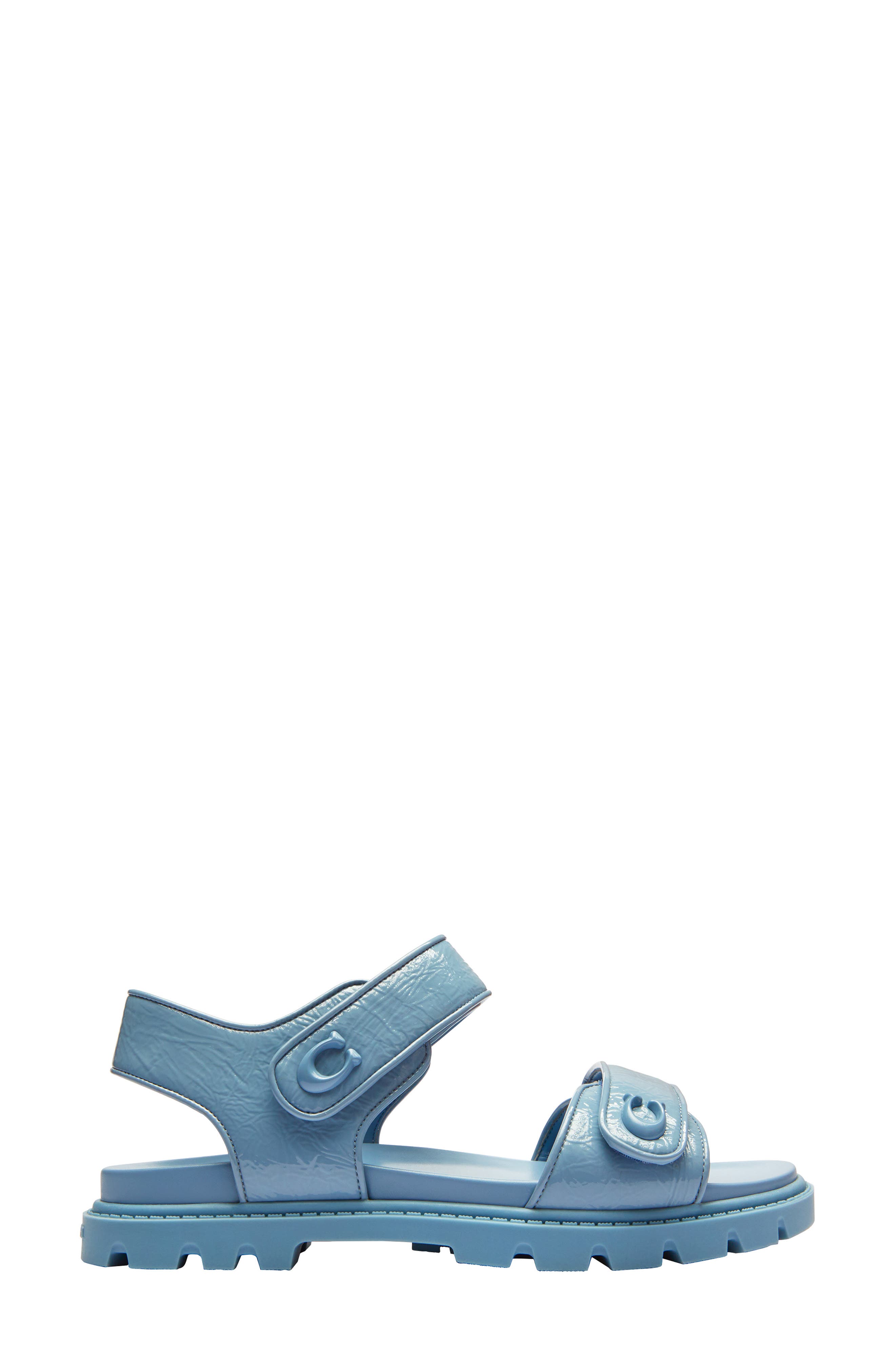 COACH Brynn Patent Leather Ankle Strap Sandal, Alternate, color, 