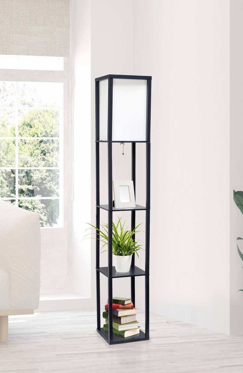 LALIA HOME Column Shelf Floor Lamp, Alternate, color,