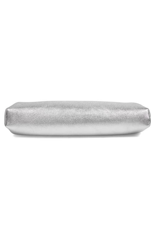 Jimmy Choo Skylar Frame Metallic Leather Clutch Bag