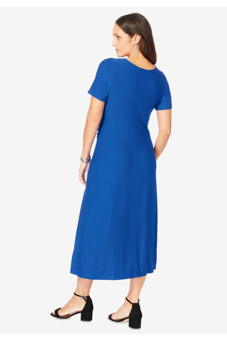 Buckle Midi Dress, Alternate, color, AQUA SEA