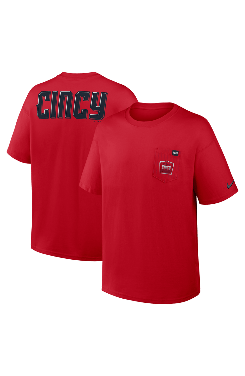 Nike Men's Nike Red Cincinnati Reds City Connect Max90 Pocket T-Shirt, Main, color, Red