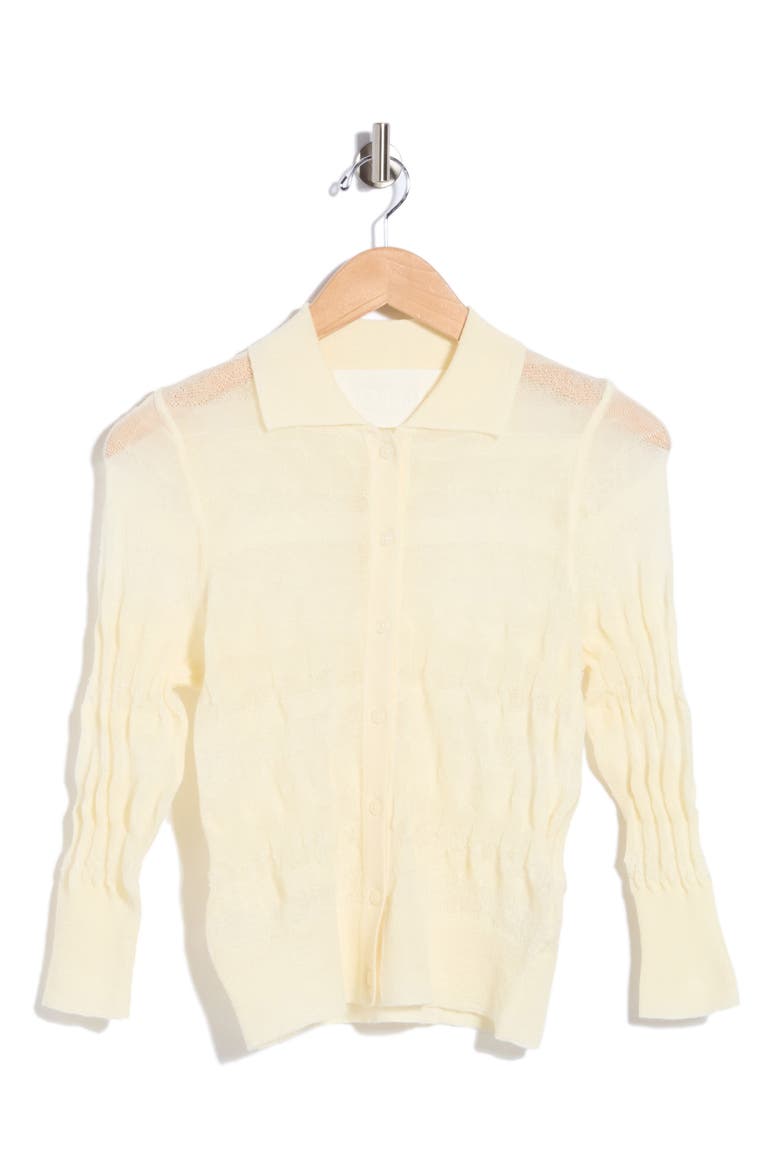The Crop Raquette Wool Shirt, Alternate, color, DROP SHOT