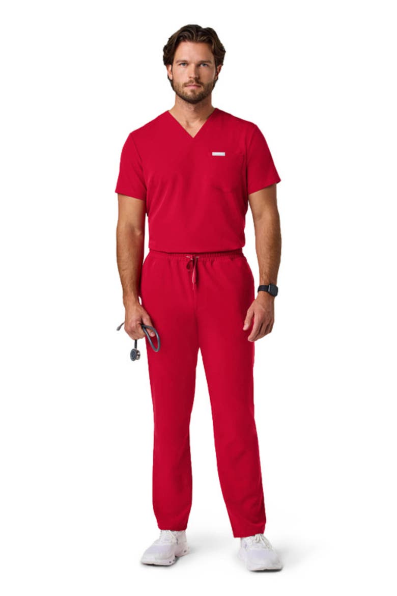UltraLAST Essential Performance Men's 5-Pocket Scrub Set, Main, color, Red