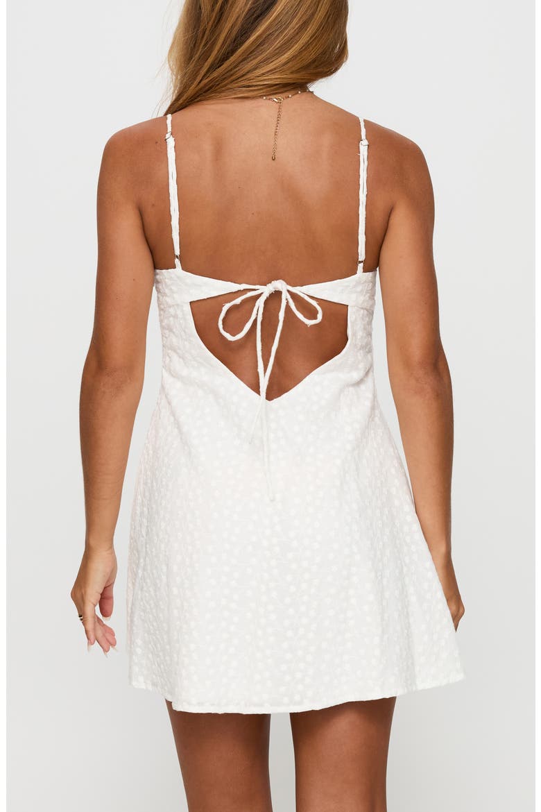 Dearly Embroidered Minidress, Alternate, color, WHITE
