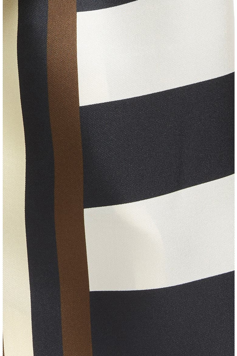 Stripe Logo Silk Scarf, Alternate, color, OFF WHITE/ MULTICOLOR