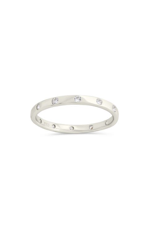 Mindy Cubic Zirconia Studded Band Ring