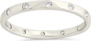 Sterling Forever Mindy Cubic Zirconia Studded Band Ring